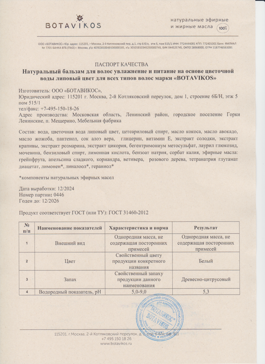 Паспорт №122024